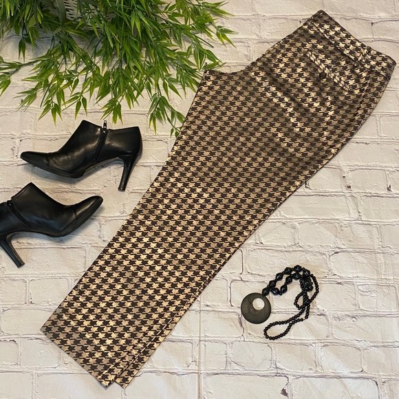 THE LIMITED Cassidy Fit Slacks in Metallic Bronze Brown Ankle Pants - Sz 12 - Picture 1 of 11